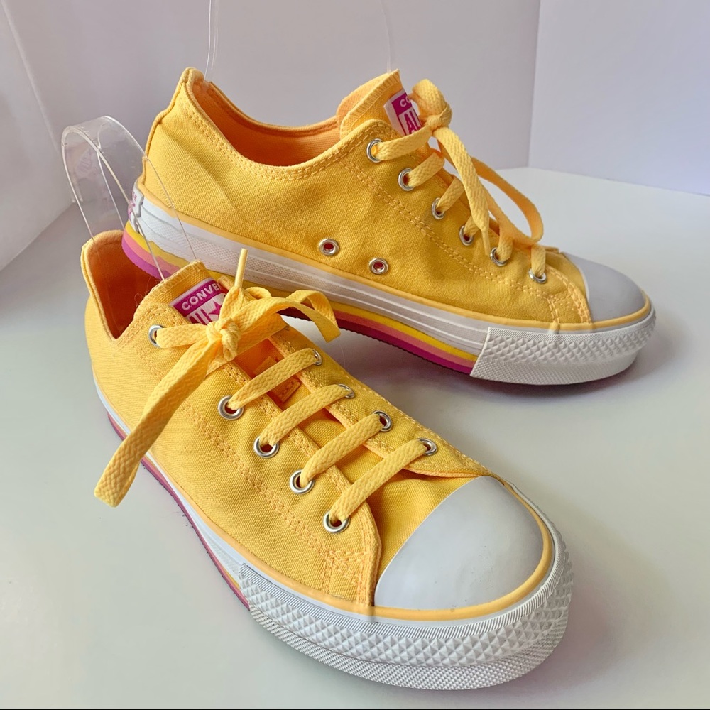 Converse yellow & pink CTAS Eva Lift Ox  Citron Pulse/White Youth Size 6